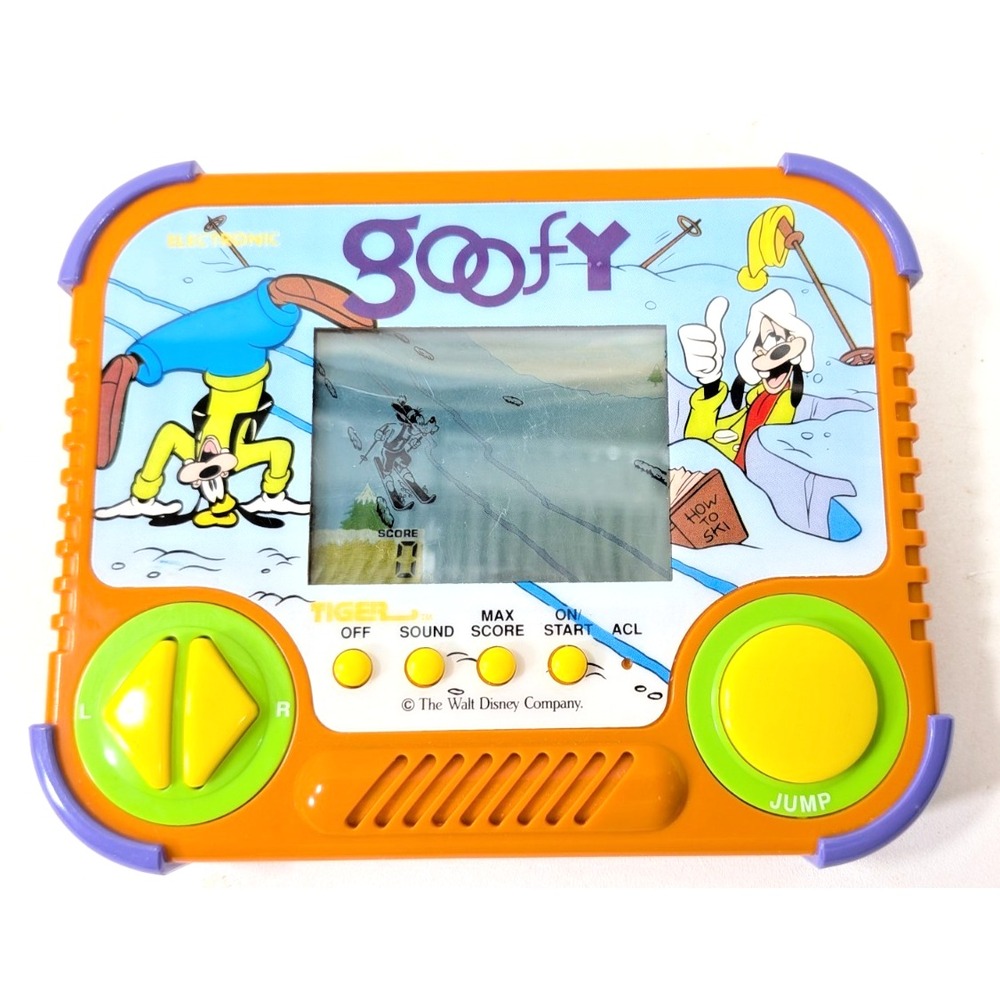 Tiger Electronics 1990 Disney Goofy LCD Handheld Electronic Game Vintage Working
